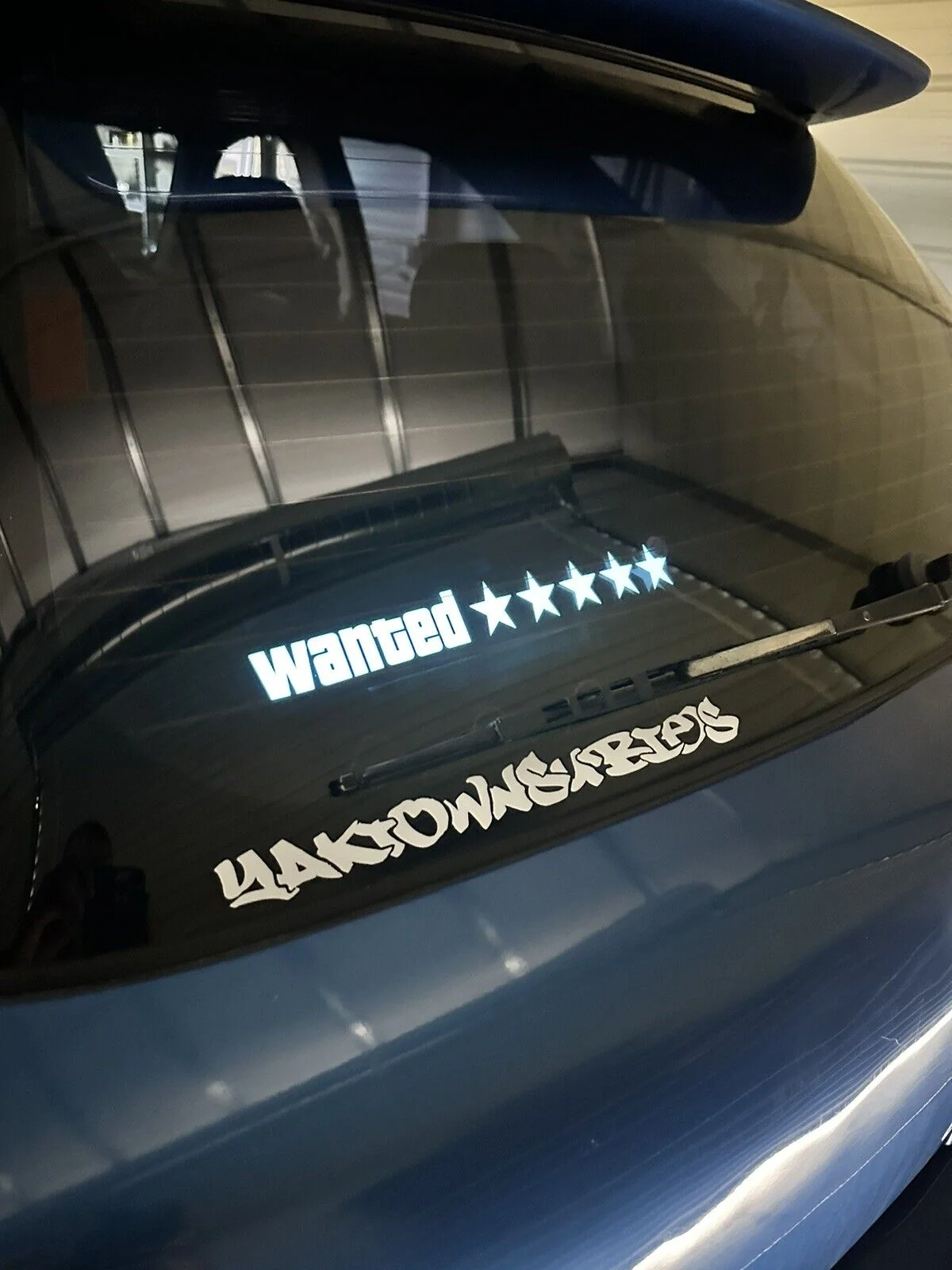Custom Logo Wanted LED Sticker GTA - Decorate Your Car