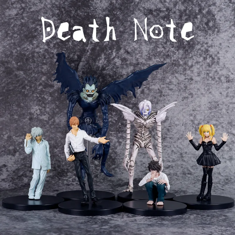 atacado brinquedos anime boneca morte nota esqueleto morte ryuk lem  ornamentos anime ação figuras