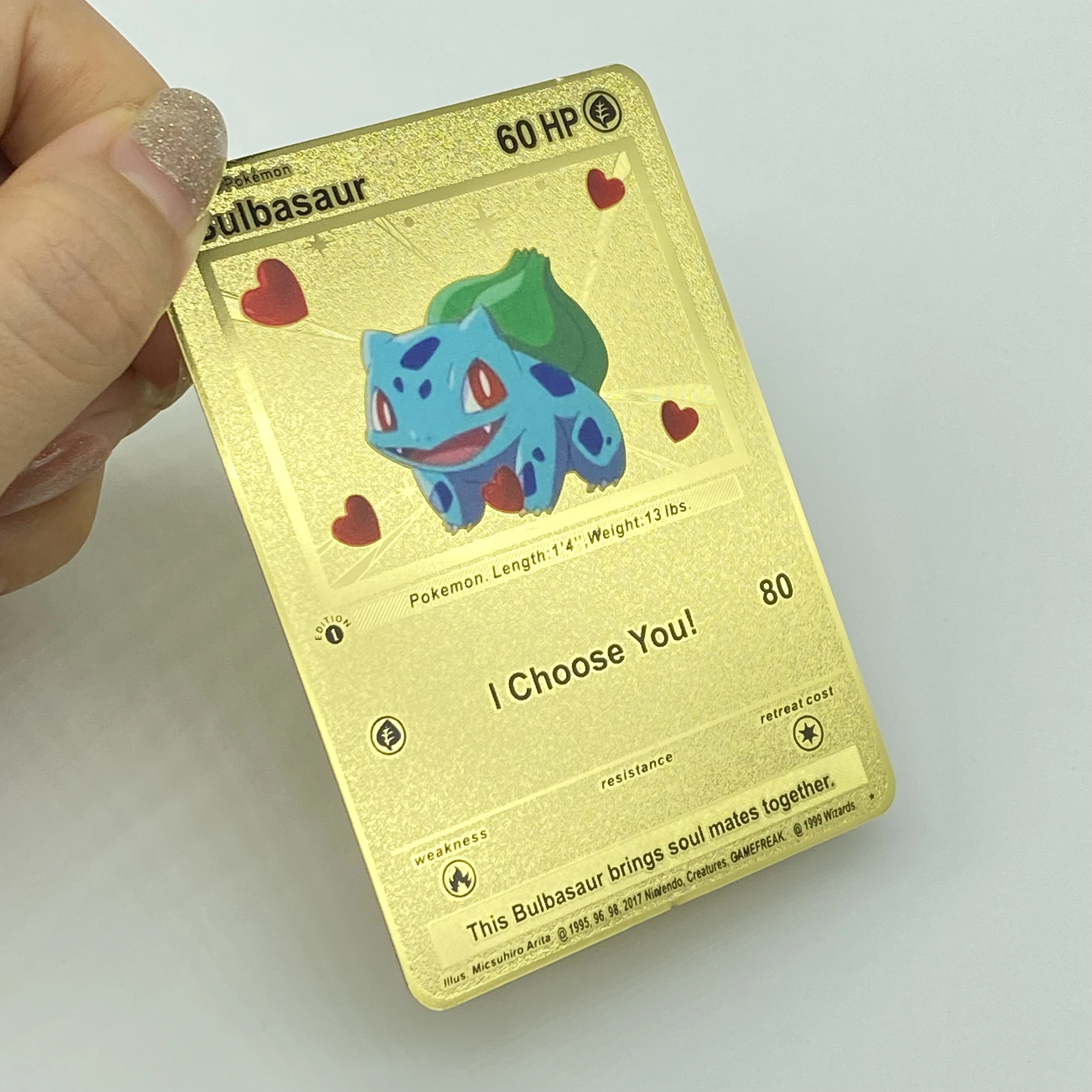 Custom Language Charizard Pikachu Metal Carte Poke Mon Card