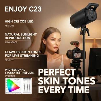 ENUJOY C23 100W LED Professional Sun Lamp 3 Colors Light Video Led detail image