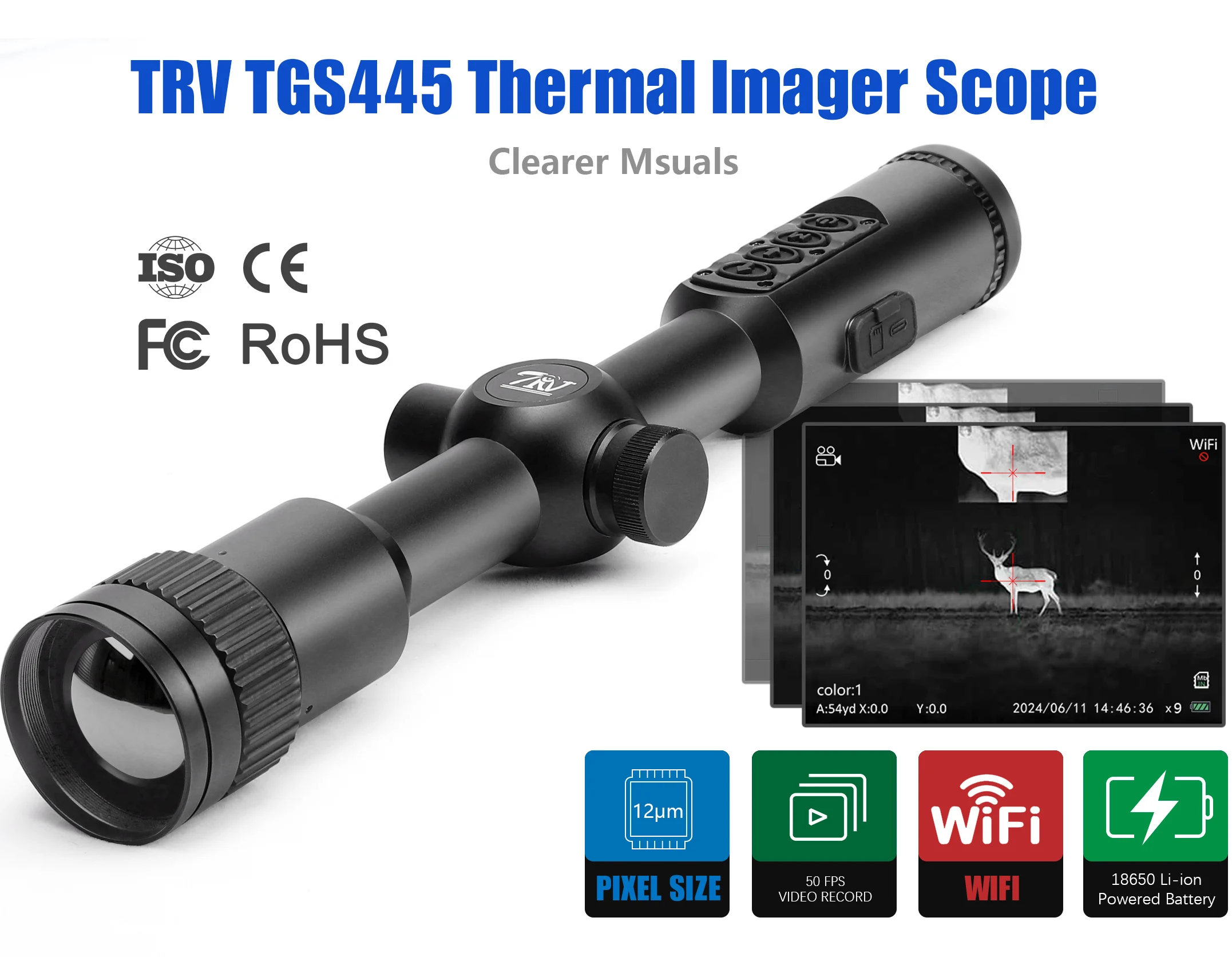 TRV Factory Wholesale Price Thermal Imaging Scope with 50mm Lens