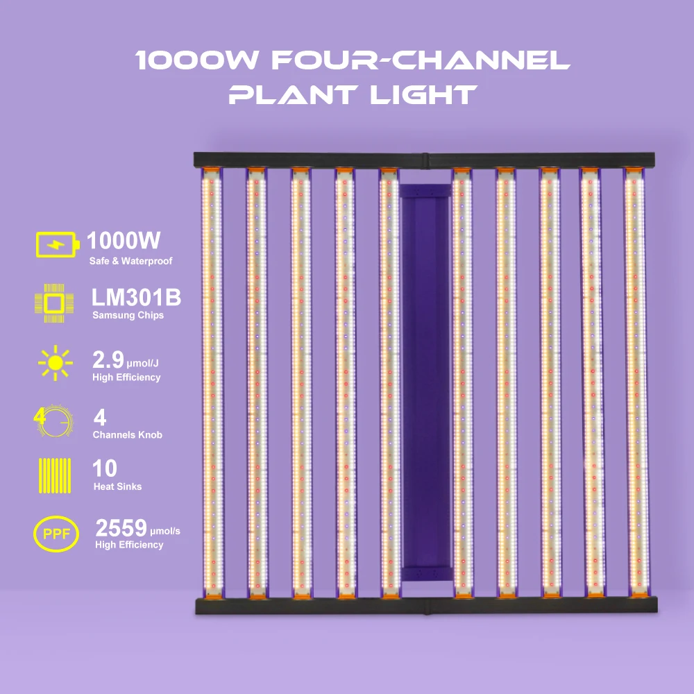 Euro Warehouse Growing 1000 Watt Grow Light High Yield Full Spectrum
