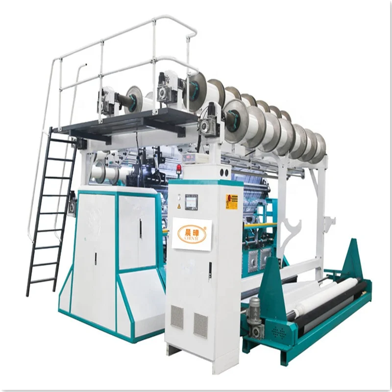 Double Needle Bed Warp Knitting Machine with 1 Year Warranty 7000 KG Weight and 8200*1700*2400 Dimension for Safety Net Production