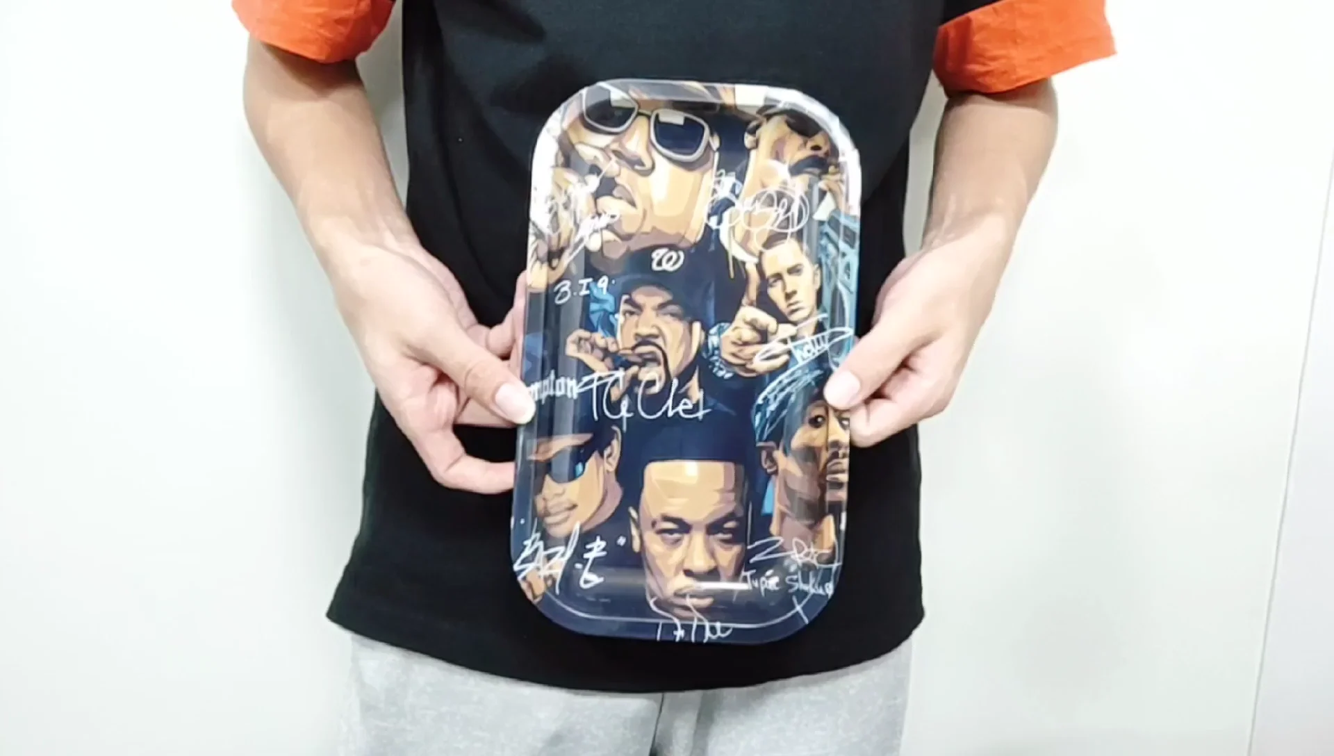 18*14cm Smoke Herb Trays Double Sided Metal Mini Sublimation Rolling