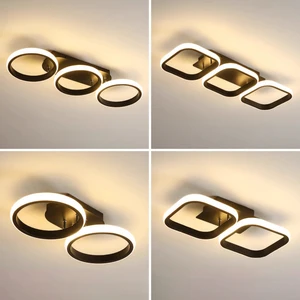 Modern Home Decorative Creative Round Square Cloak Room Balcony Nordic Simple Iron Led Hallway Lamp with Ceiling Light