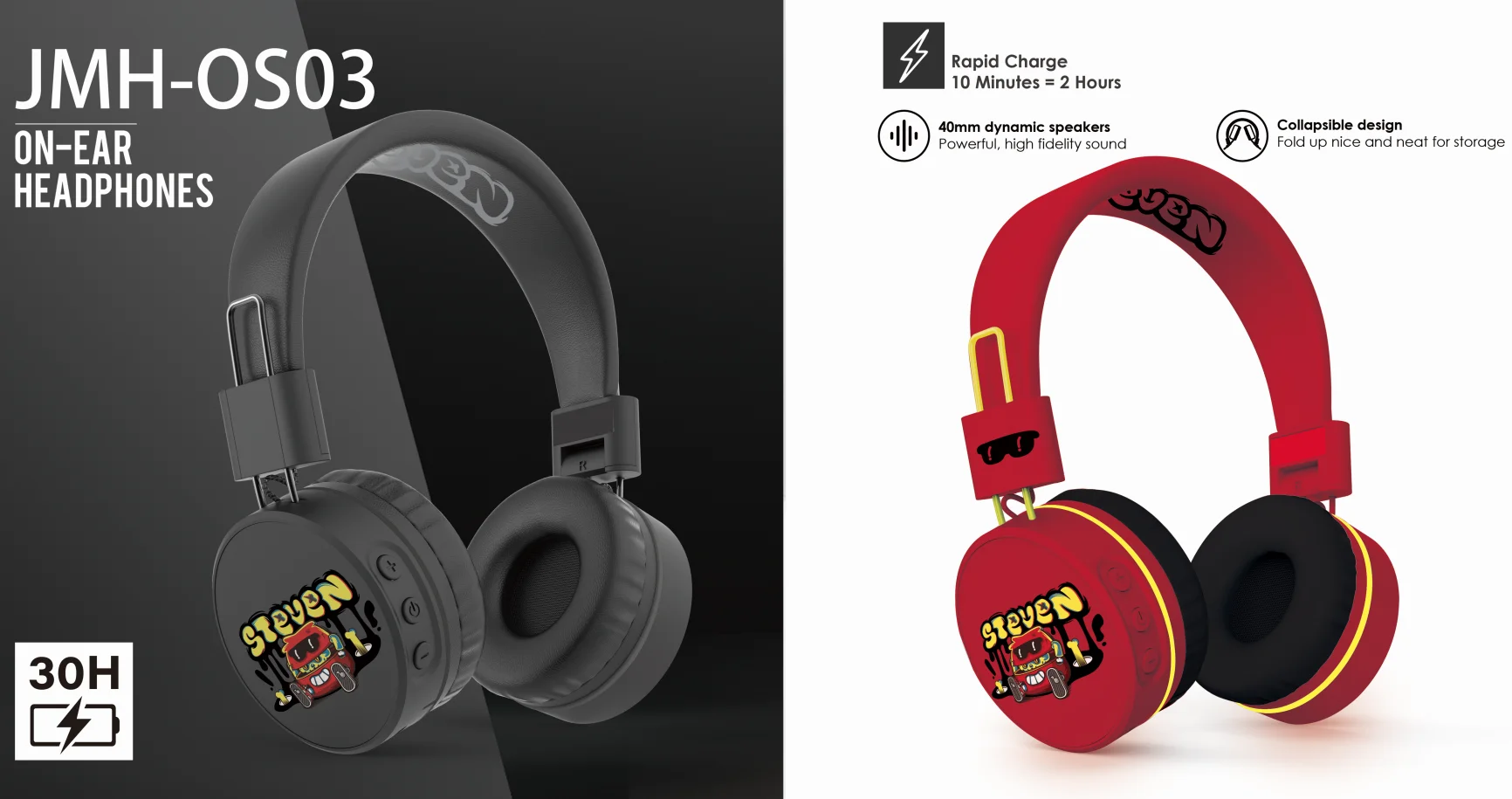 Stereo Earphone Wireless Earbuds foldable Headset earphones headphones headsets - ANKUX.COM