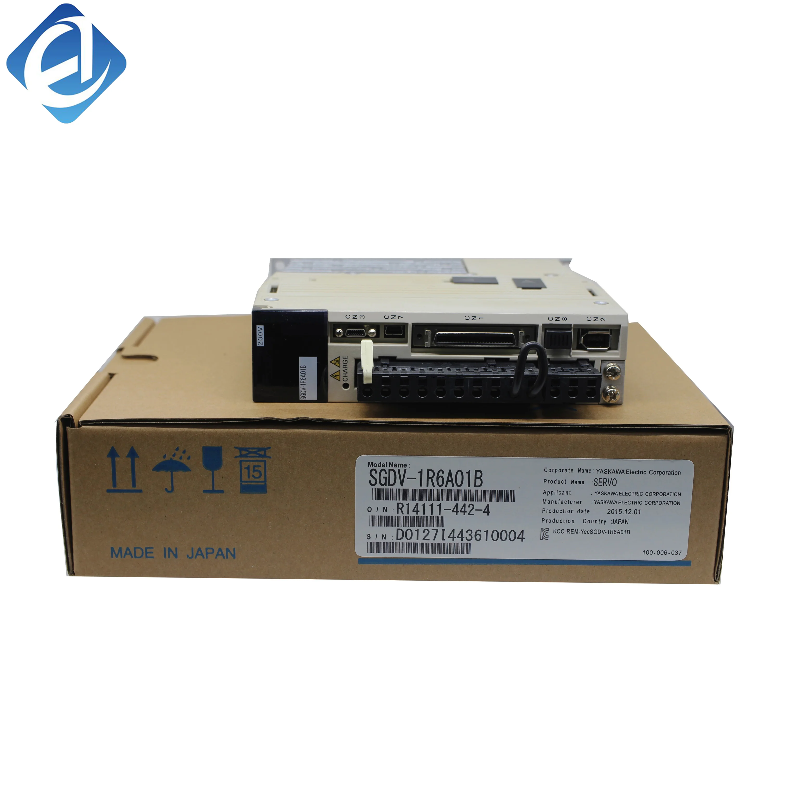 New Original SGDV-1R6A01B Yaskawa Sigma V SGDV series servo drive, matched with servo motors for precise position, speed and torque control in small industrial automation motion systems.