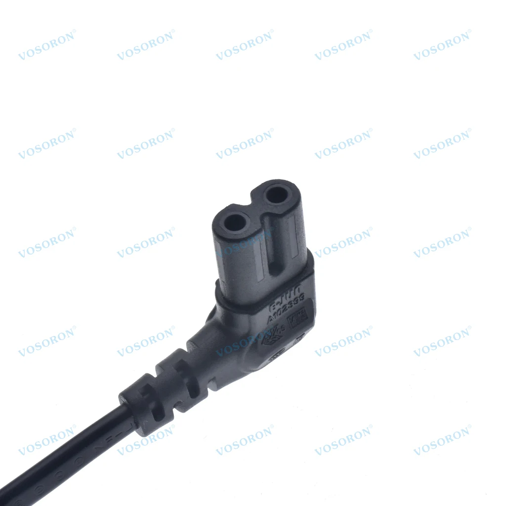 VDE Approved European EU 2 Core Power Cable IEC C7 Female Right Angle Electric Wire Extension Cord