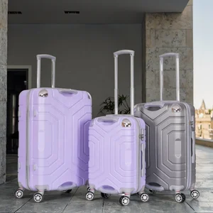 Strong ABS PC Luggage Set Long Distance Travel Suitcase with Corner Protectors