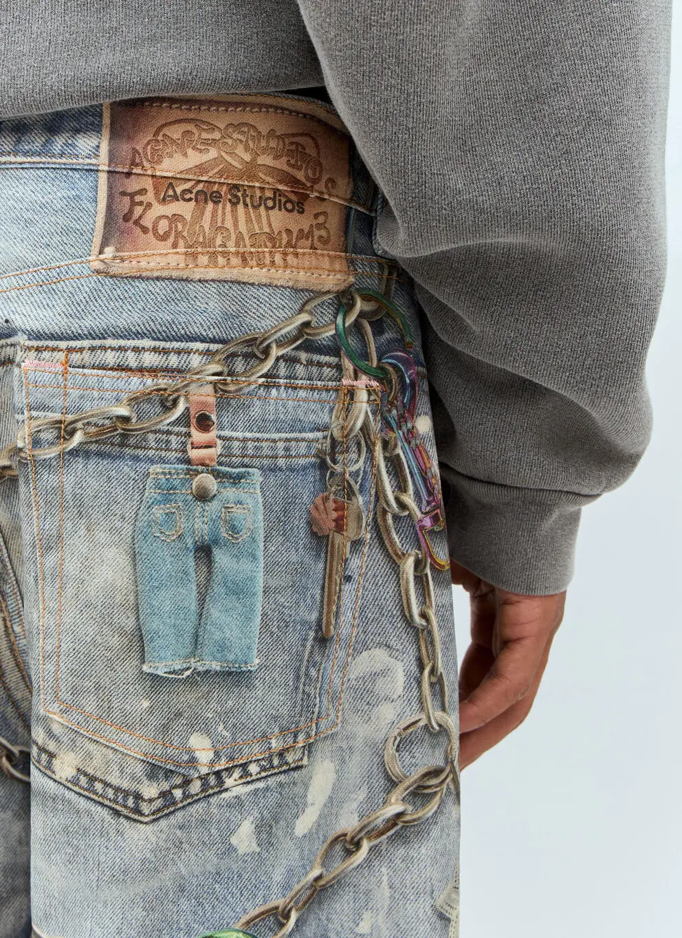 デニム・ジーパン JCAESAR STUDIO WASHED DIRTY BAGGY DENIMS Jcaesar Coating Dirty Denims | Vintage Wide-Leg Coated Jeans