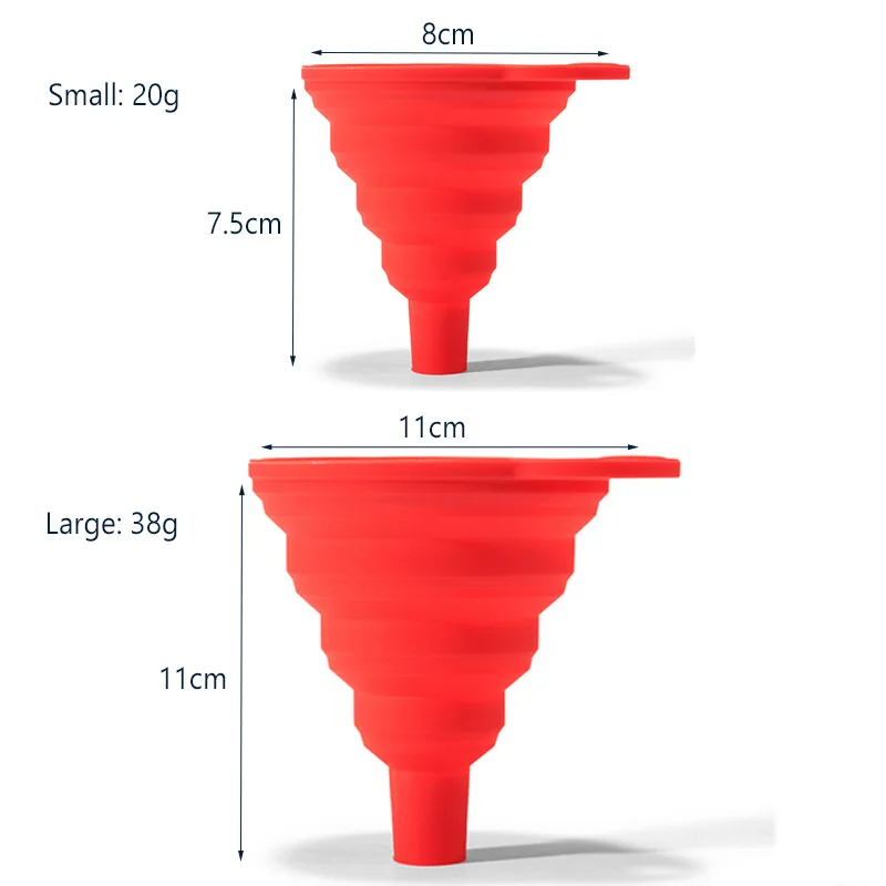 Universal Car Engine Funnel Portable Auto Silicone Liquid Funnel for Oil Petrol Washer Fluid Change Foldable Vehicle Tool