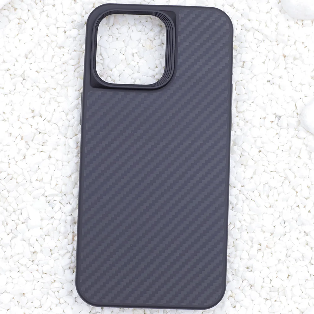 Armed carbon fibre tpu phone case with Fashionable atmospheric simple lightweight anti fall  For Iphone 16 15 14 13 promax factory