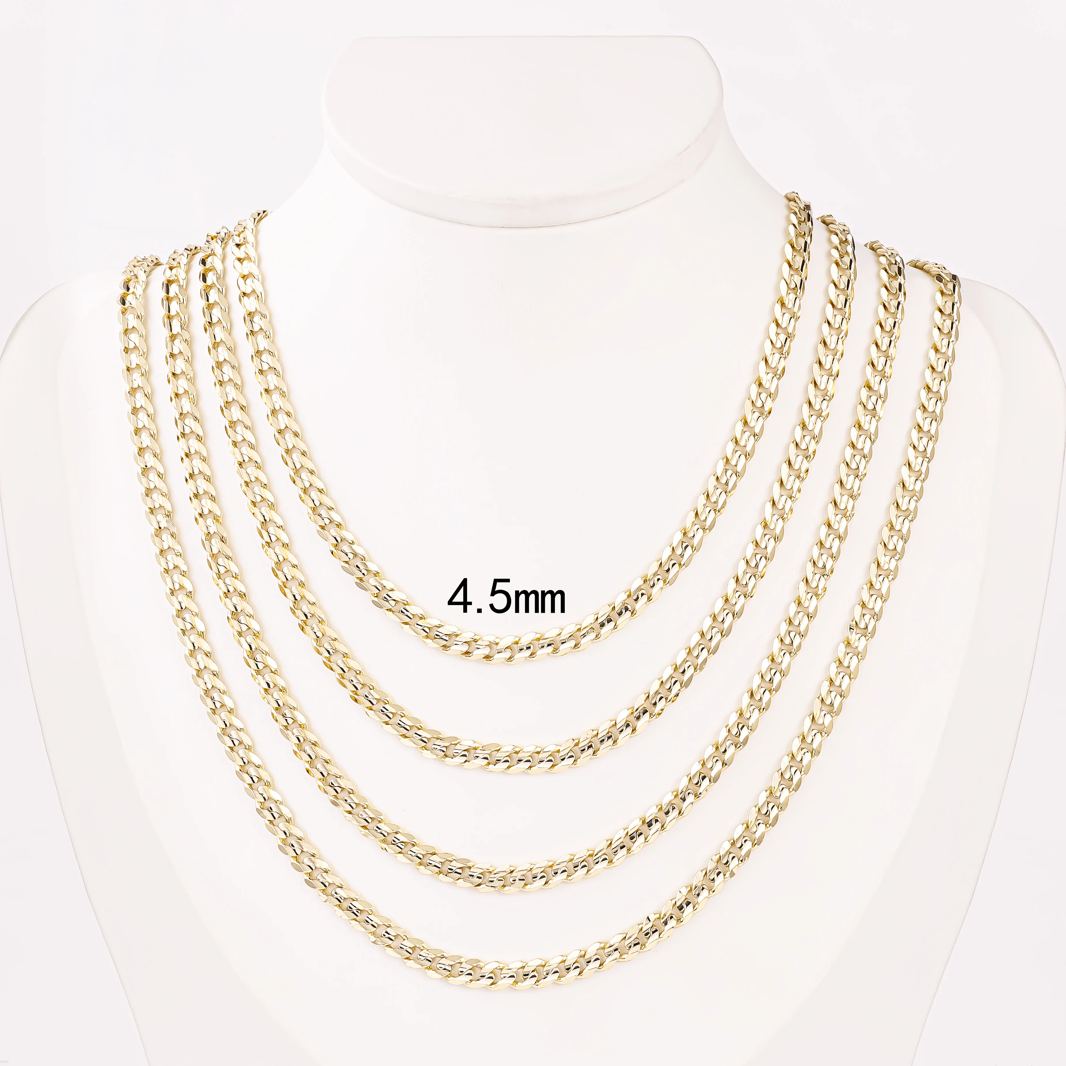 1 Pezzo Collana Da Donna Placcata In Oro 14K Stile Cubano Hip-hop