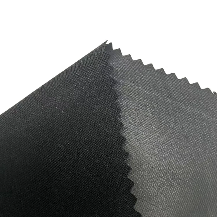 Polyurethane Knitted Jersey Laminated Waterproof PU Coated 2 Layer 4 Way Stretch Fabric