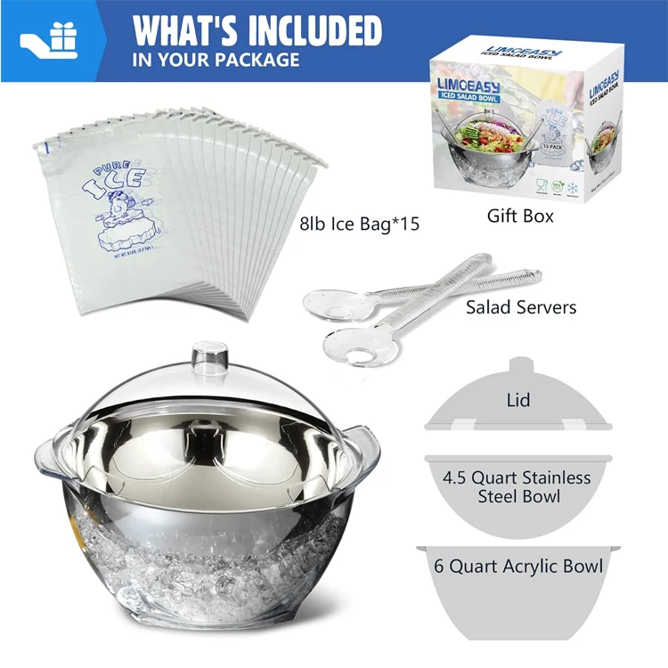 Round Ice Chilled Party Tray Condiment Server Bar Ice Party Platter With Serving Function Buy