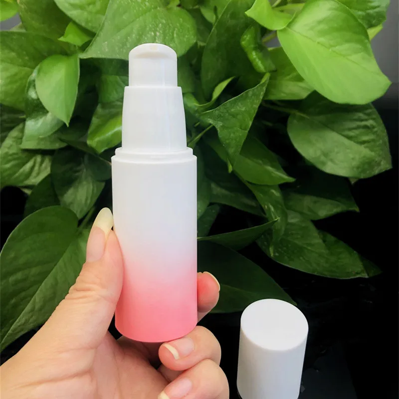 Pink Blue 15ml 30ml 50ml 80ml 100ml 120ml Cosmetic Airless Pump Spray Bottle Gradient pink Blue Refill Airless Pump Bottle