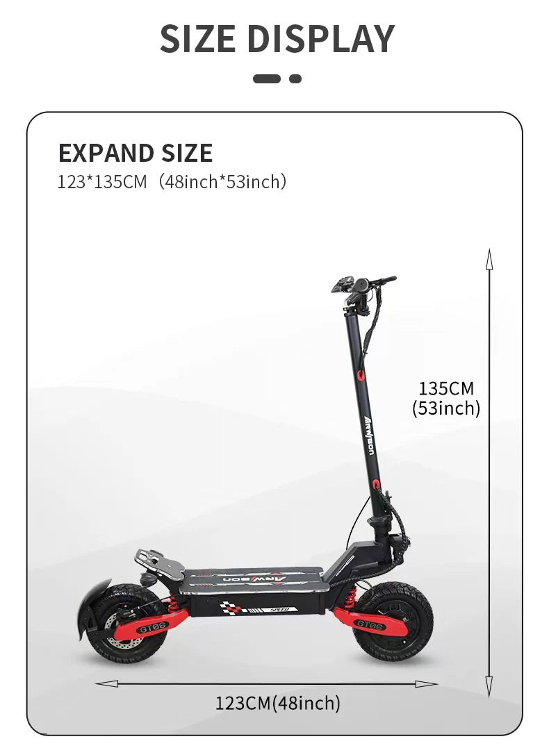 Max 70km 2400W Electric Scooter - Dual Motor Foldable GT06 PLUS