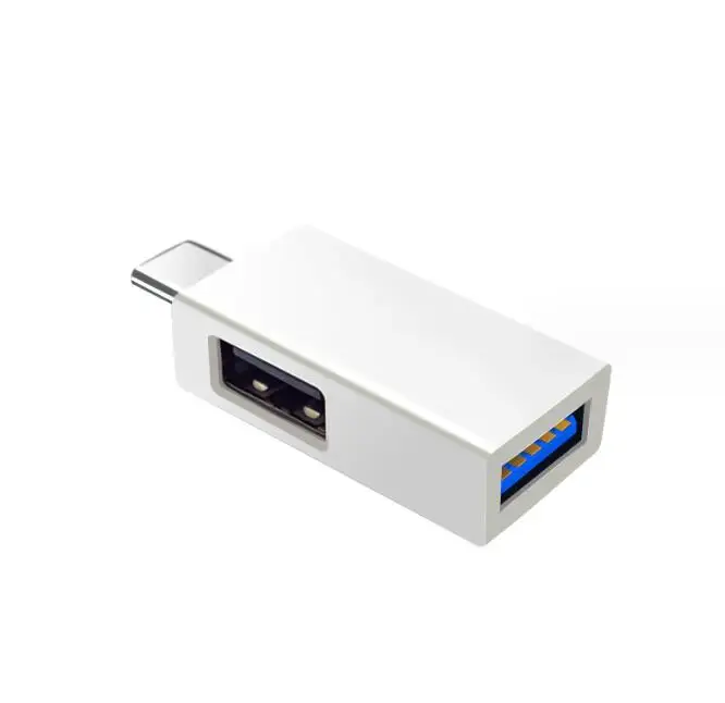 White Color 2 in 1 USB C Otg Adapter