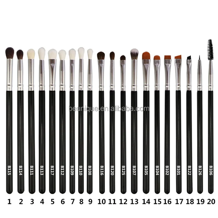 Black Brow Makeup Brush Set Concealer Eyeliner Ultra Thin White Single Private Label Large Flat Concealer Brush For Eyebrows