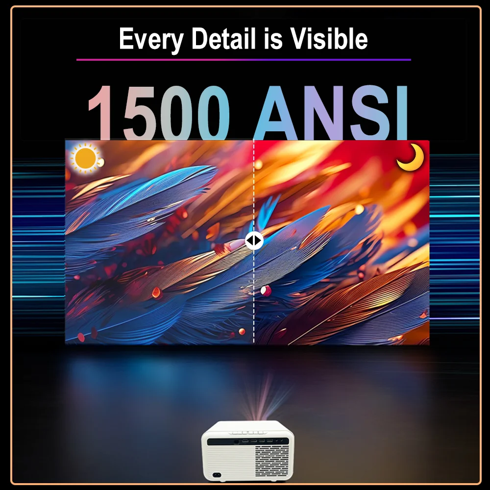 1500 ANSI 4k Mini Projector Android 12 Everycom Cubelite Mini Smart Wifi 3d 4k Video Projector Portable 4k Mini Projector
