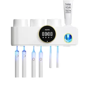 Smart Cross-Border Ultraviolet Toothbrush Sterilizer Bacteria-Drying Plastic Holder with Toothpaste Squeezer