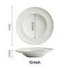 10 pouces assiette creuse blanche