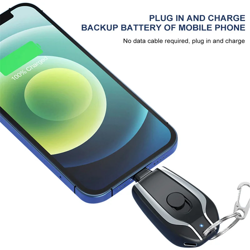1500mah Mini Portable Charger Keychain Llavero Power Bank Outdoor