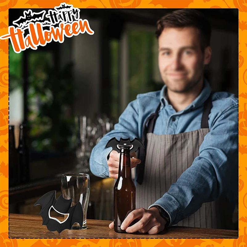 2pcs Halloween Cool Bat Bottle Opener Stainless Steel Beer Bottle