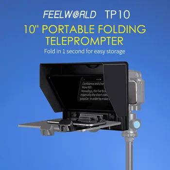 FEELWORLD TP10 Portable 10-inch Folding Teleprompter for Smartphone Tablet DSLR with Bluetooth Remote Control, OEM Factory Price detail image