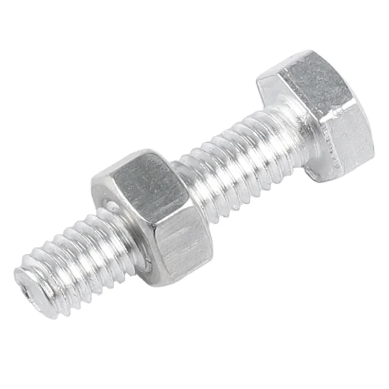 Customized Service Metric Full Thread M12 Aluminum Hex Bolt With Nut