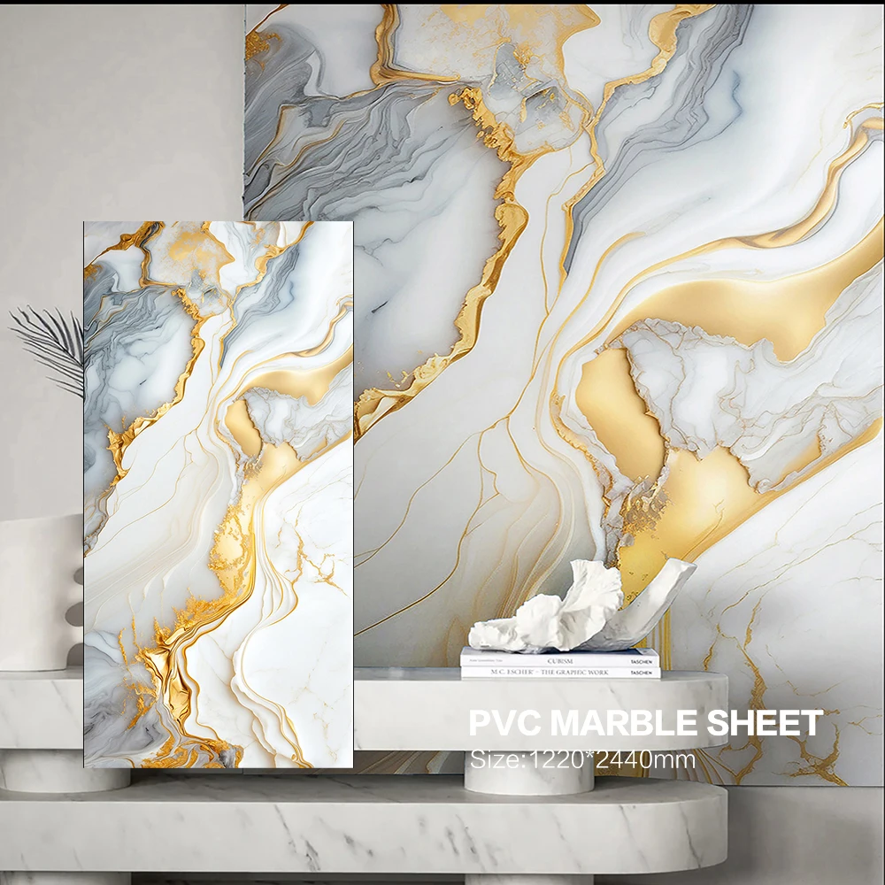 High Toughness Easy Fabricate Custom Size Polyvinyl Chloride UV Wall Panel Interior Decorative Panels
