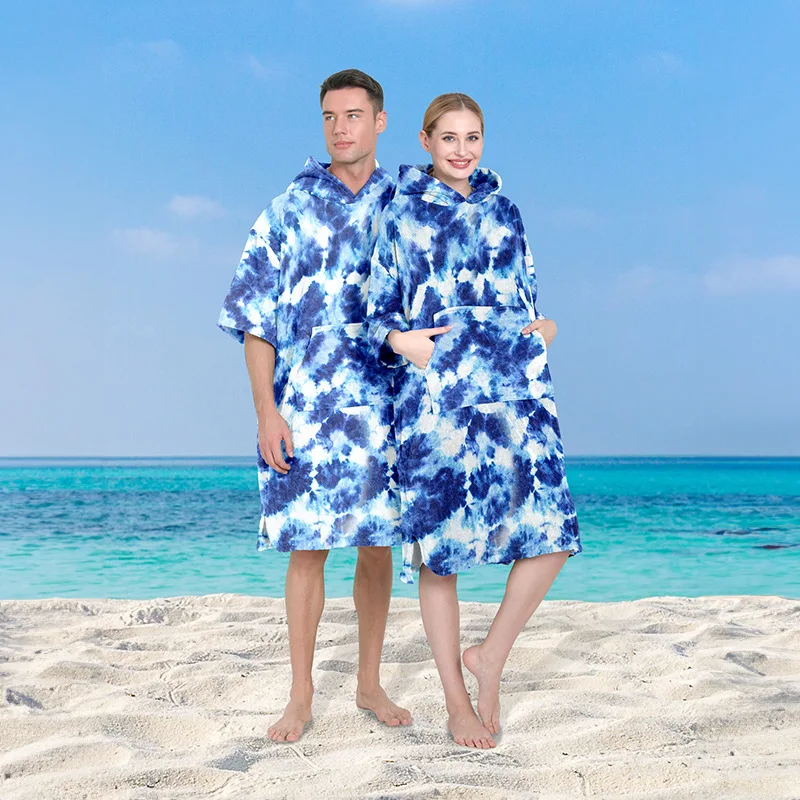 Nueva bata de playa de secado rápido y toalla de baño para surf, escalada,  actividades informales al aire libre, ropa de abrigo para niños y adultos