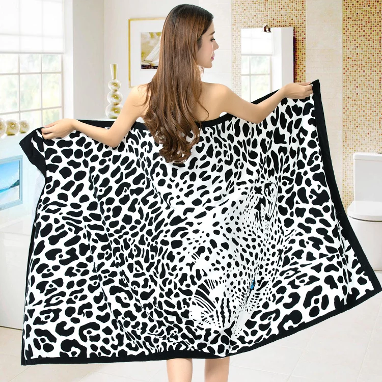 One Side Printing Modern Design Creative Swimming Towel Microfiber Beach Towel