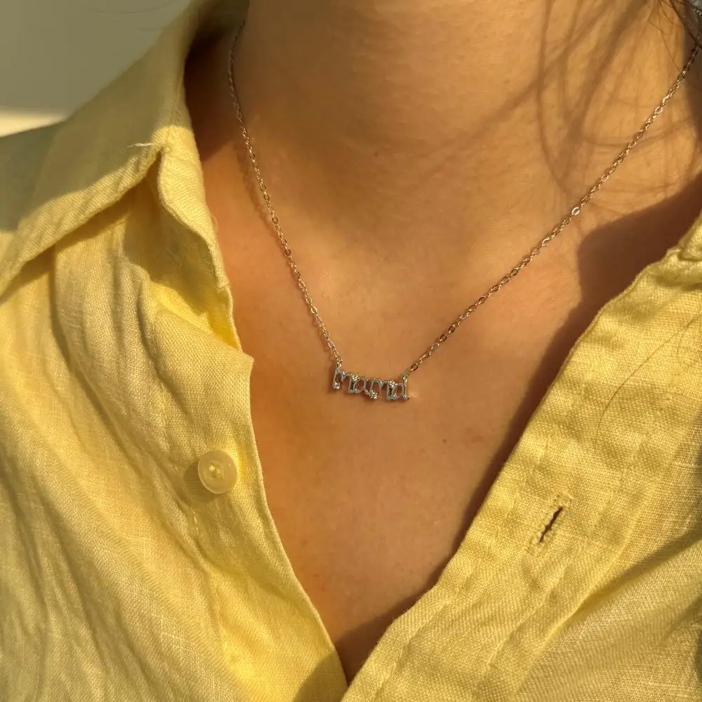 KAKODIY Festival Jewelry 925 Sterling Silver Gold Plated Letter Pendant Necklace (For Women) detail 7