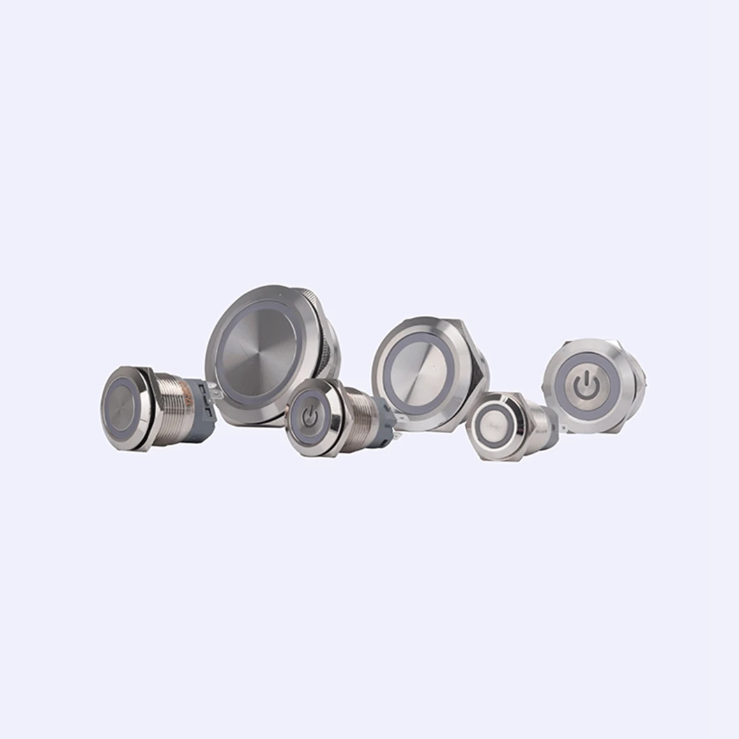 Flat Head Button Push Button Switches 20a 12v LED Stainless Steel Self Return Momentary Latching Metal 8mm 10mm ABILKEEN IP65