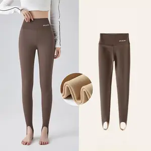 Outerwear Suitable Winter Fleeced Tights Waist-Slimming and Buttock-Lifting Sports Yoga Pants Women