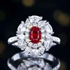 Bague diamant rubis naturel