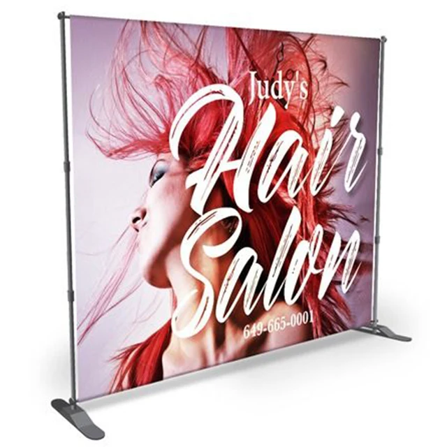 Custom 8*8 10*8ft large format telescopic banner stand heavy duty photo booth Exhibition Adjustable Backdrop Banner stand