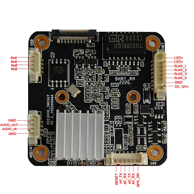 IMX347 CMOS Sensor 4MP AI Black light HD Network Camera Module