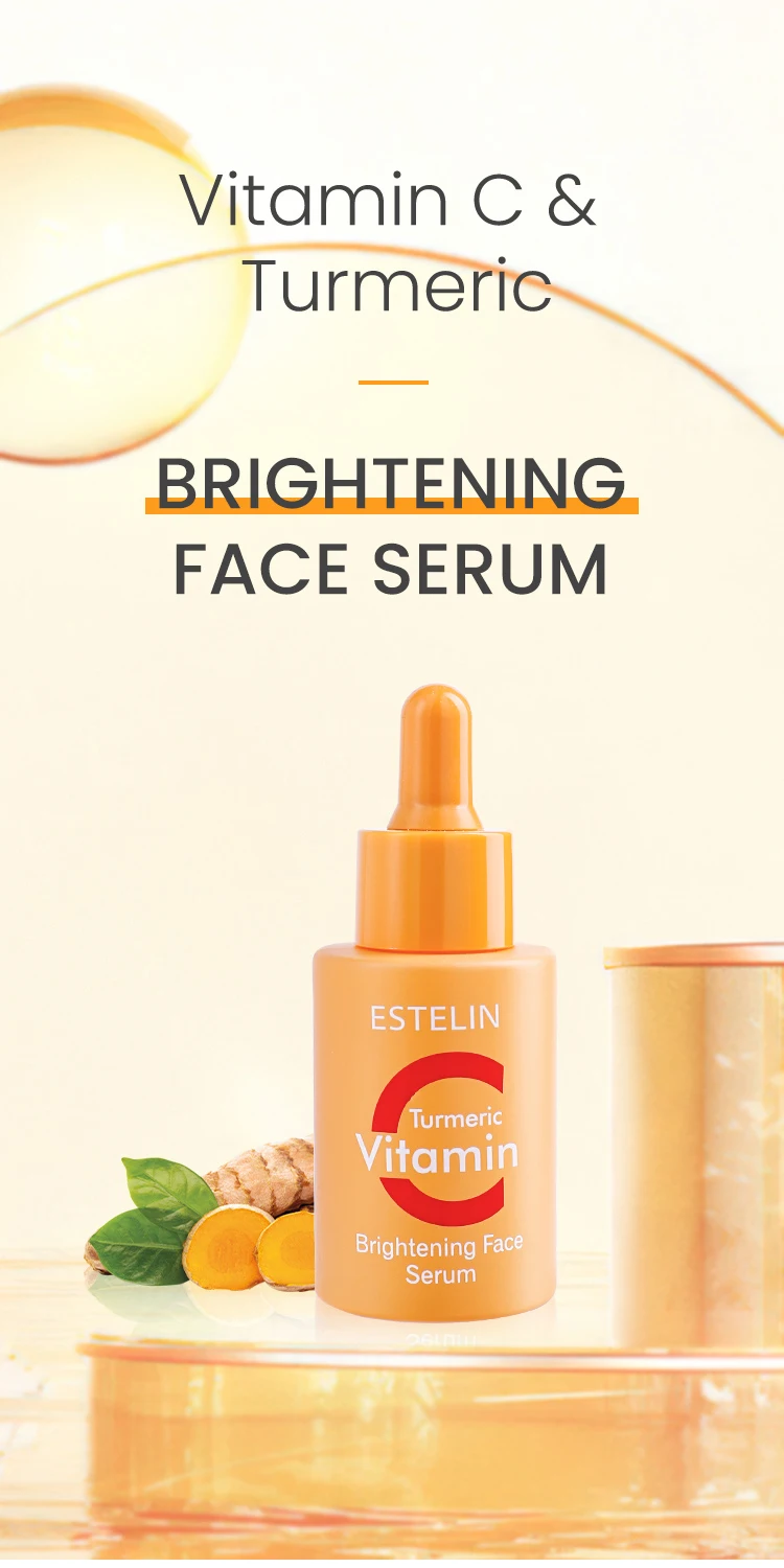 Wholesale ESTELIN Skin Care Brightening Vitamin C Turmeric Face Serum 30ml