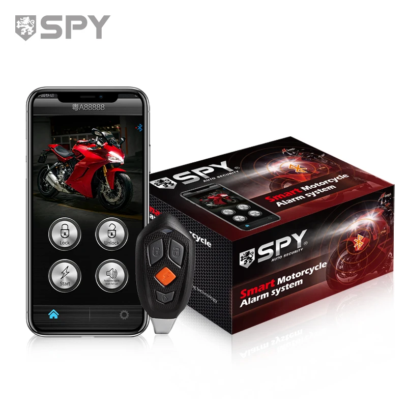 Remote Engine Start Control with SPY BT APP Safeguard Motorcycle Alarm System with Mobile Phone Connectivity