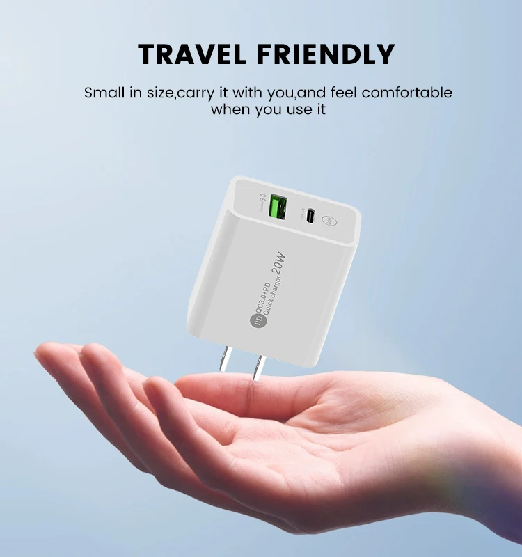 20w Pd+qc3.0 Dual Ports Multi-protocol Quick Charging Usb-a+usb-c ...