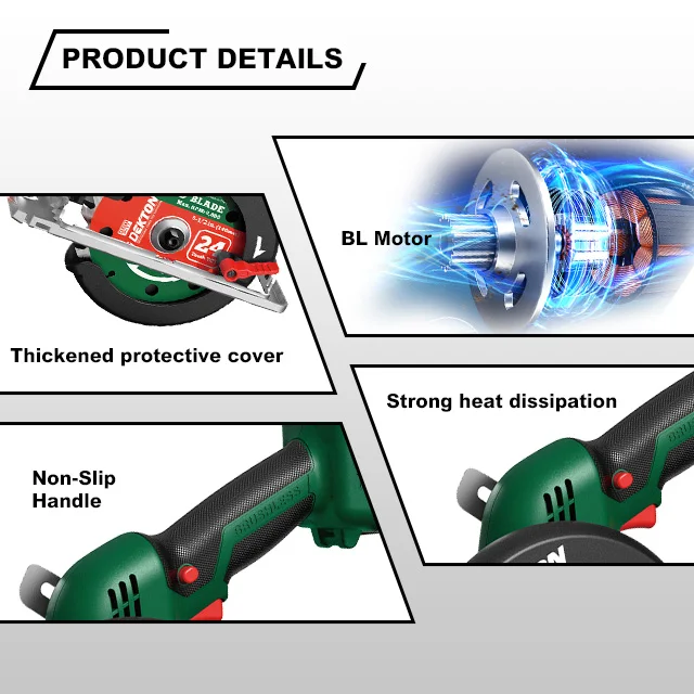 Dekton-A2020 20V Cordless Wood Cut Off Saw-125mm Brushless Motor Cordless Tools Battery Cut off Saw Cordless Tools supplier