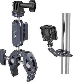 Smallrig Aluminum Camera Clamp Mount Adapter with 1/4"-20 & 3/8"-16 Threads Portable Flexible for Monitor Mount