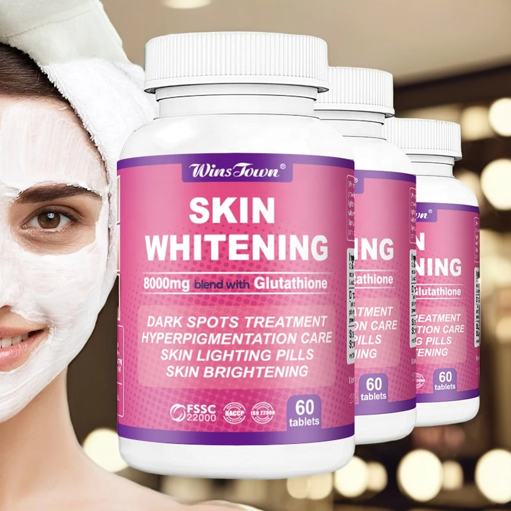 skin whitening 8000mg blend with glutathione Best Glutathione Capsules in India | 500mg L-Glutathione + Retinol & NAC main image 0