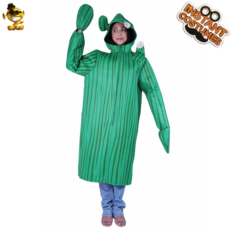 Adult Unisex Cactus Jumpsuit for Halloween Parties | Funny Cosplay Costume  | Perfect for Adult Halloween Outfits