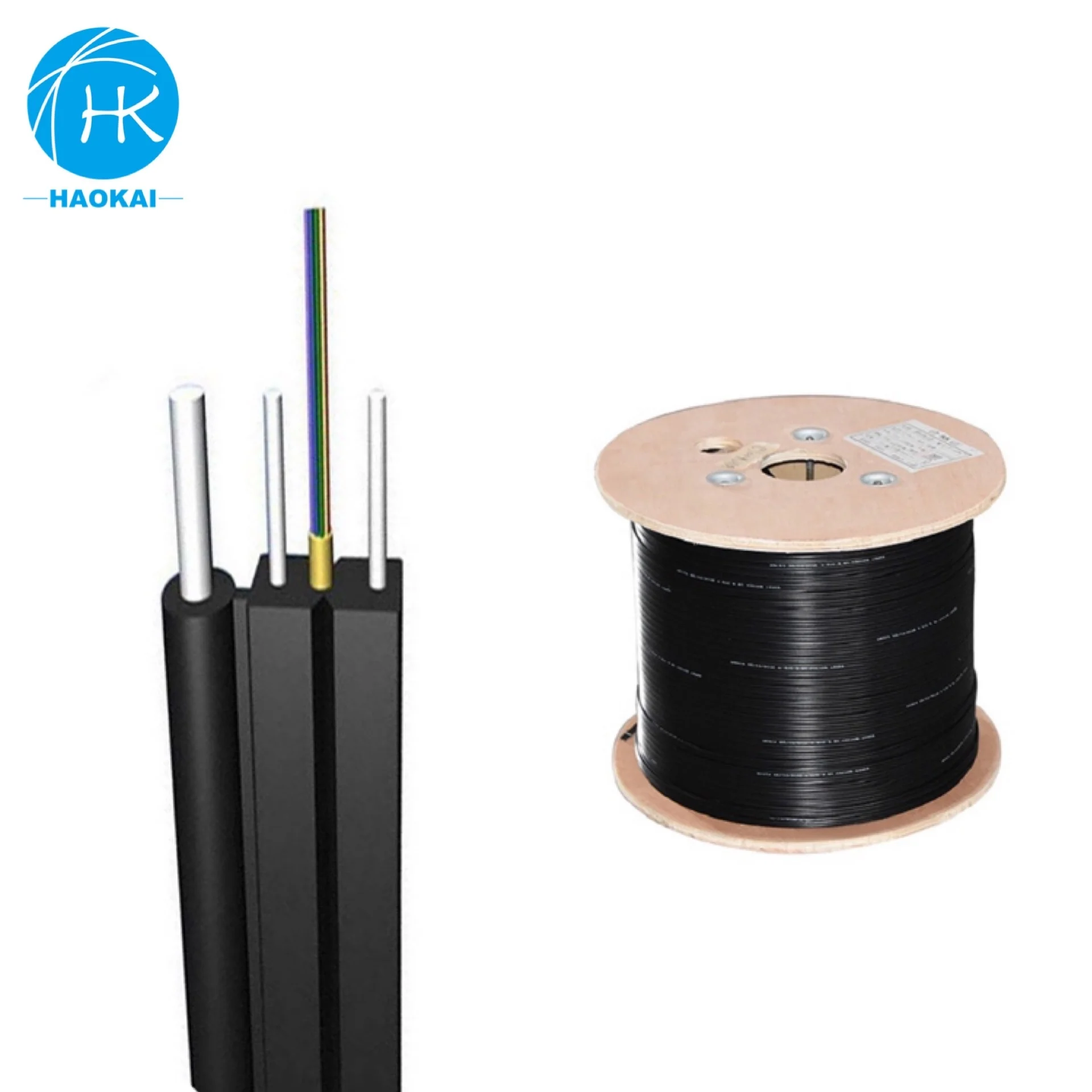 
Single mode 1 core 2core 4core Cabo de fibra optica,FTTH drop fiber optical cable 