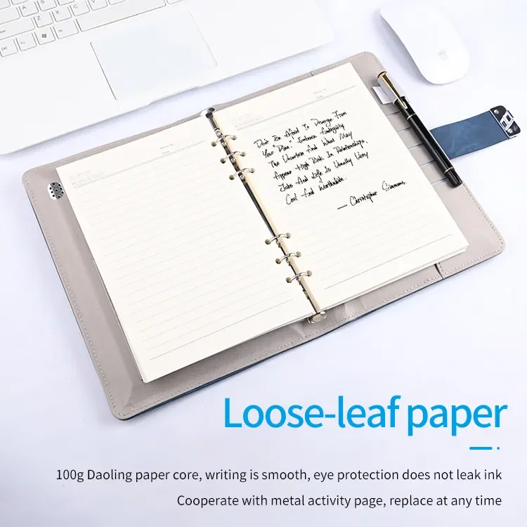 Smart Fingerprint Lock Diary with Wireless Charging Notebook