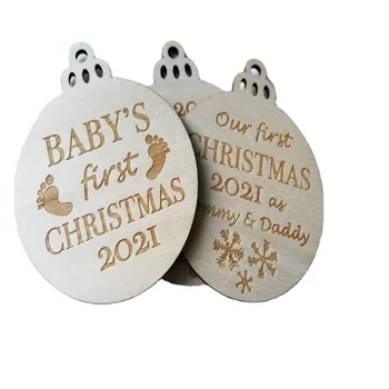 Tailai 3 Babys First Christmas Ornament 2022 Laser Cut Ornament Christmas Decoration My First Christmas Baby Ornament