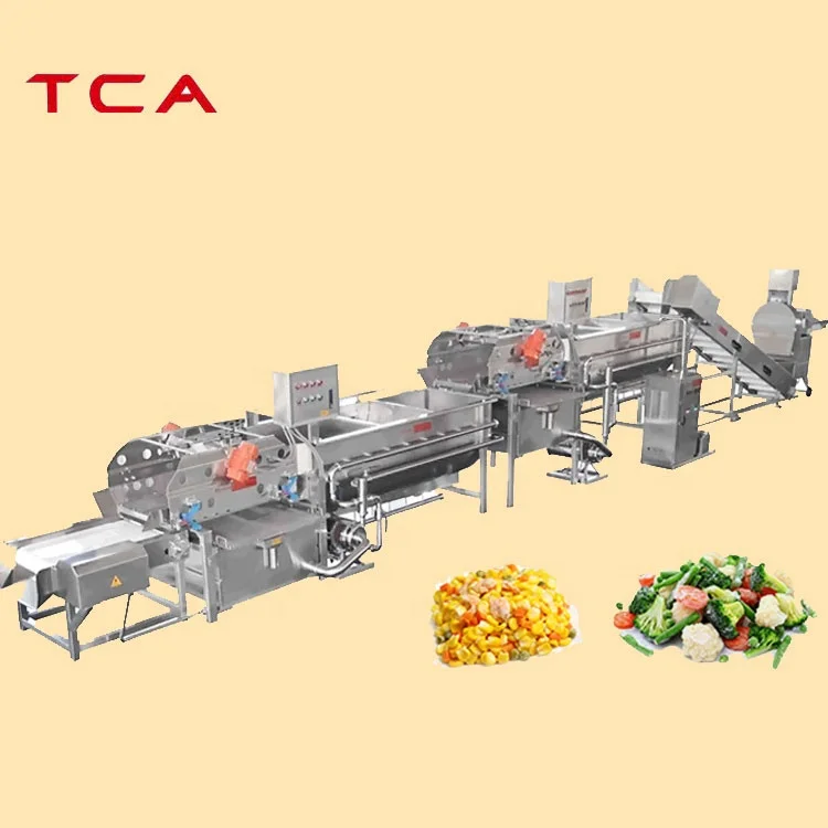 TCA  Automatic Vegetable and Fruit IQF Freezing Line Frozen Sweet Corn and Green Peas Production Line